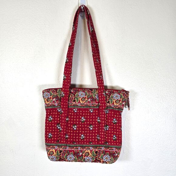 Vintage Vera Bradley Red Provincial Floral Shoulder Bag Retired Cottagecore READ - Picture 2 of 16